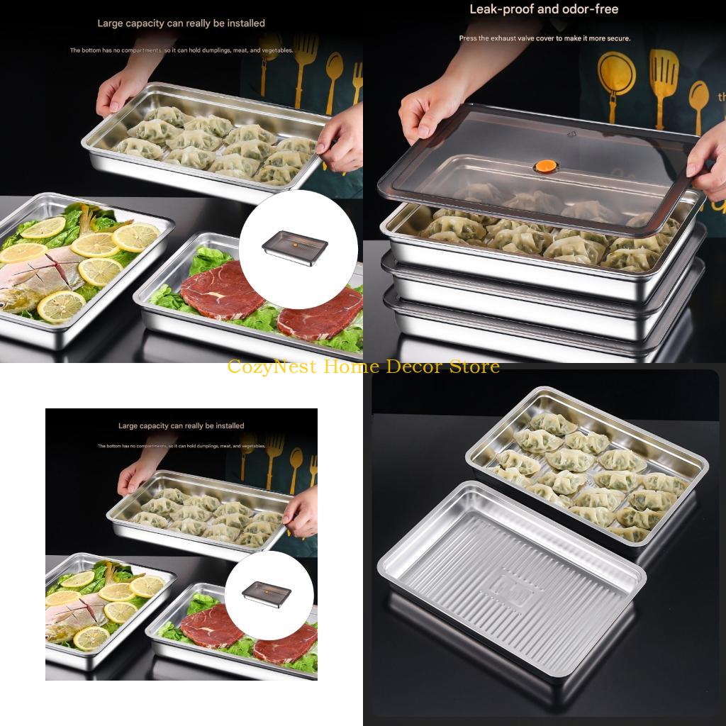 Kitchen Baking Storage Containers - 92MF Stainless Steel Multipurpose Kitchen Tray