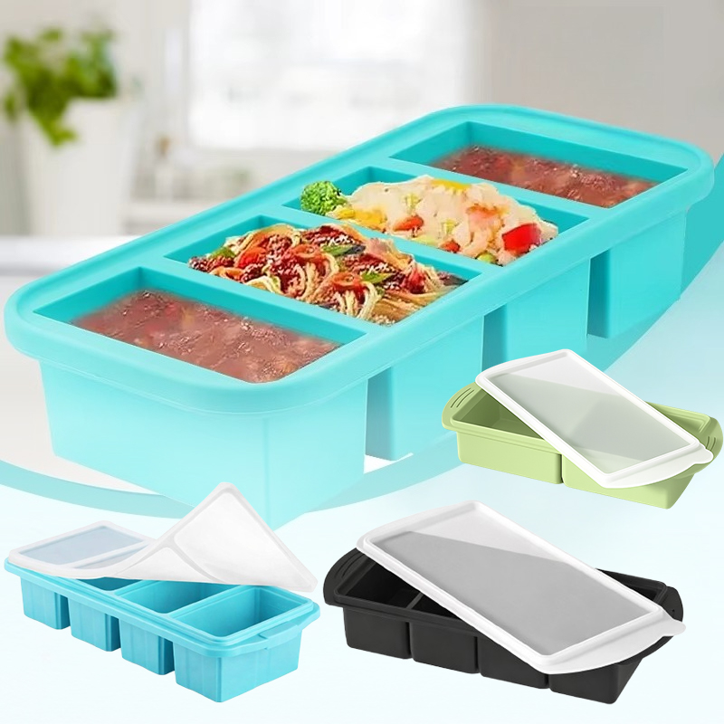 Kitchen Baking Storage Containers - Large Silicone Ice Cube Mold with