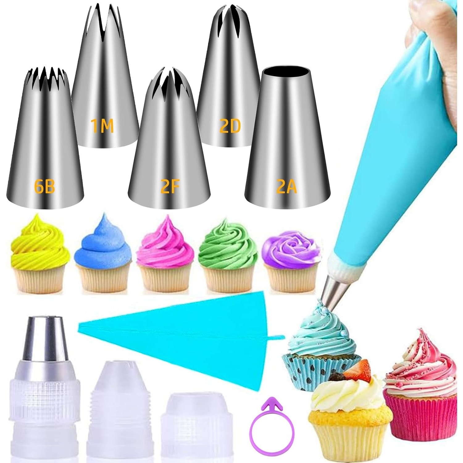 Decorating Tip Set - Large Piping Tips Set, Stainless Steel
