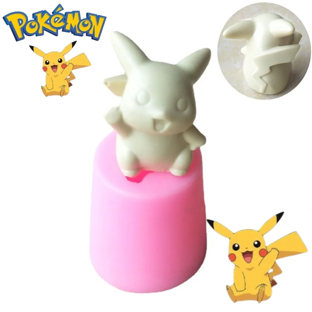 Baking Kitchen For Kids - Pikachu 3D Candle Wax Anime Silicon
