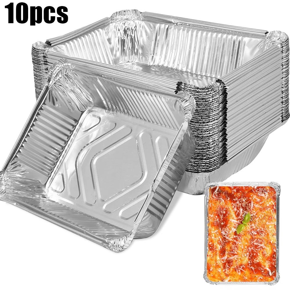 Kitchen Baking Storage Containers - 10PCS Disposable Aluminum Foil Food Storage