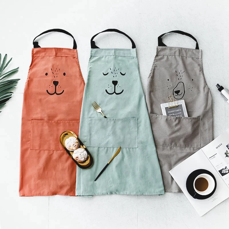 Baking Kitchen For Kids - Cartoon Bear Kids Adult Aprons Woman