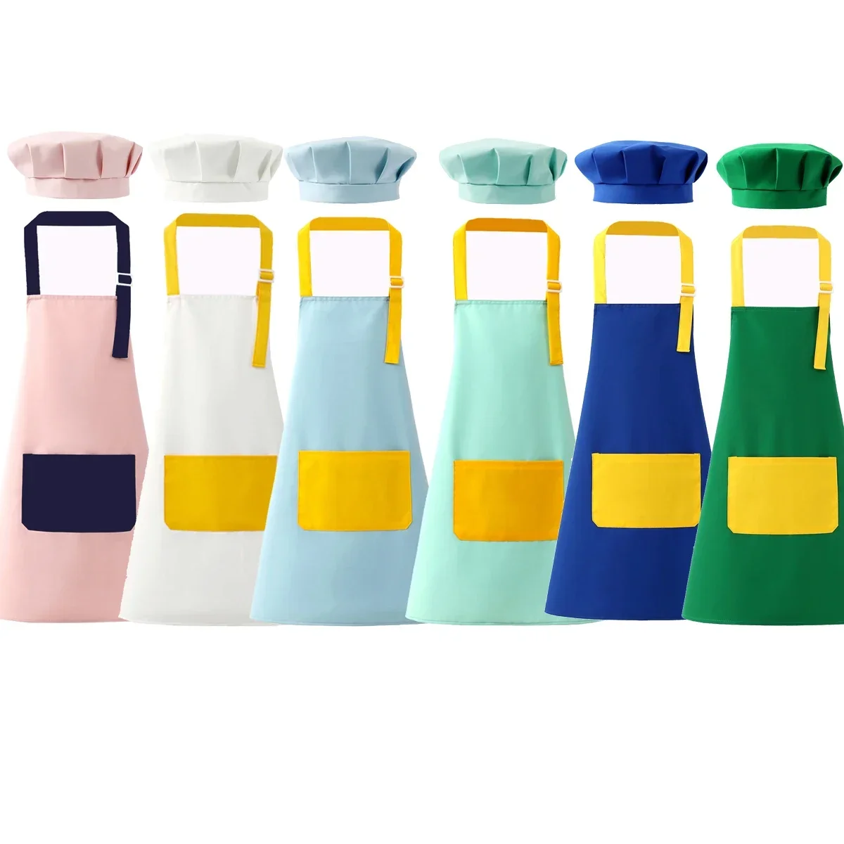 Baking Kitchen For Kids - Kids Apron and Chef Hat Set