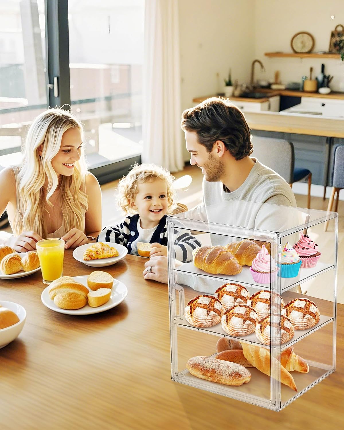 Pastry Display Case,Bread Box  - огляд і ціна Kitchen Baking Storage Containers