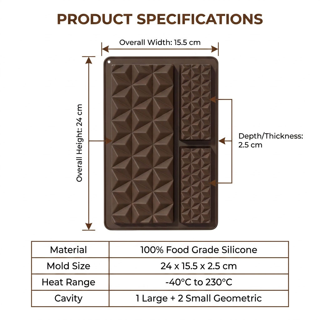 2-in-1 Silicone Chocolate Bar  - огляд і ціна Kitchen Baking Tray