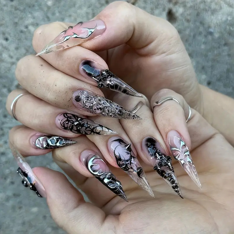 24pcs Long Stiletto False Nail - огляд і ціна Decorating Tip Set