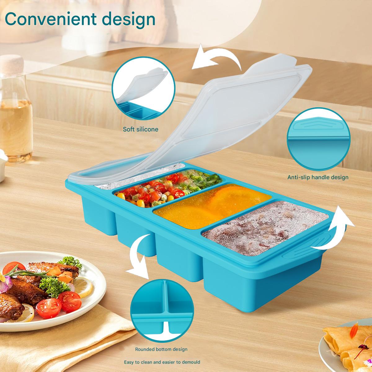 Large Silicone Ice Cube Mold w - огляд і ціна Kitchen Baking Storage Containers