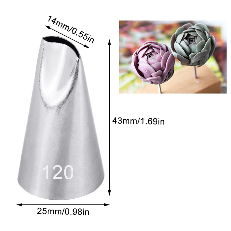 #120 121 123 Rose Petal Cream  - огляд і ціна Decorating Tip Set