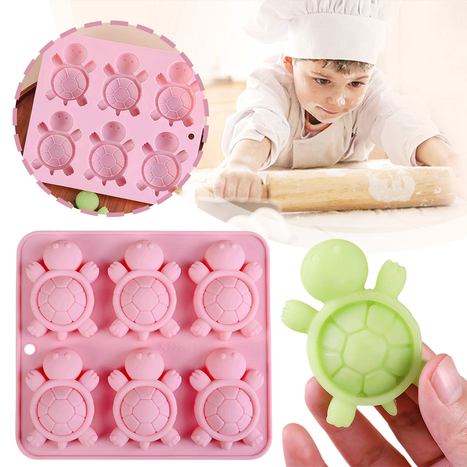 Turtles Ice Tray 3D Tortoises  - огляд і ціна Kitchen Baking Tray