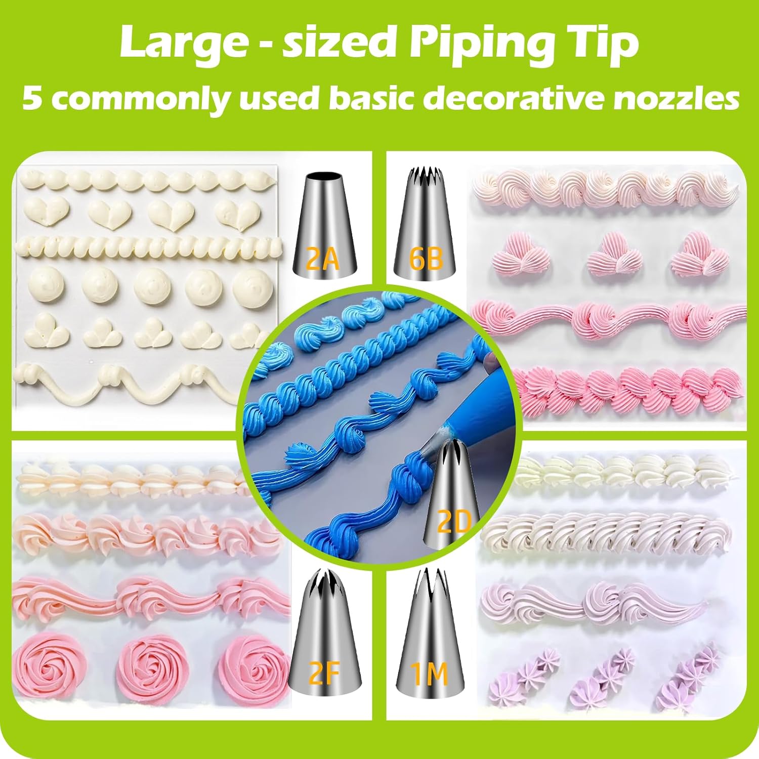 Large Piping Tips Set, Stainle - огляд і ціна Decorating Tip Set