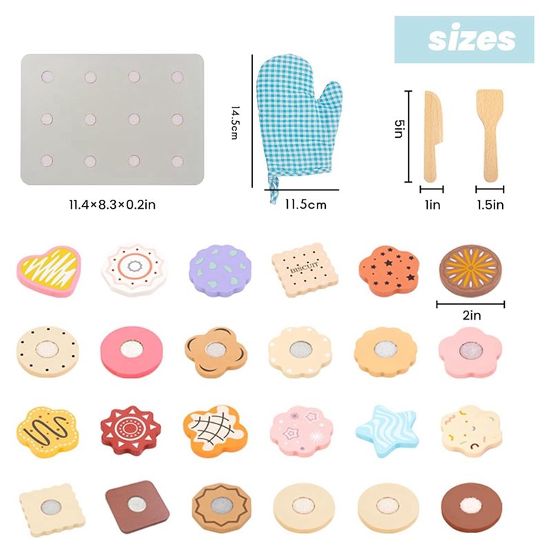 WOWFU-Wooden Cookie Play Food  - огляд і ціна Baking Kitchen For Kids