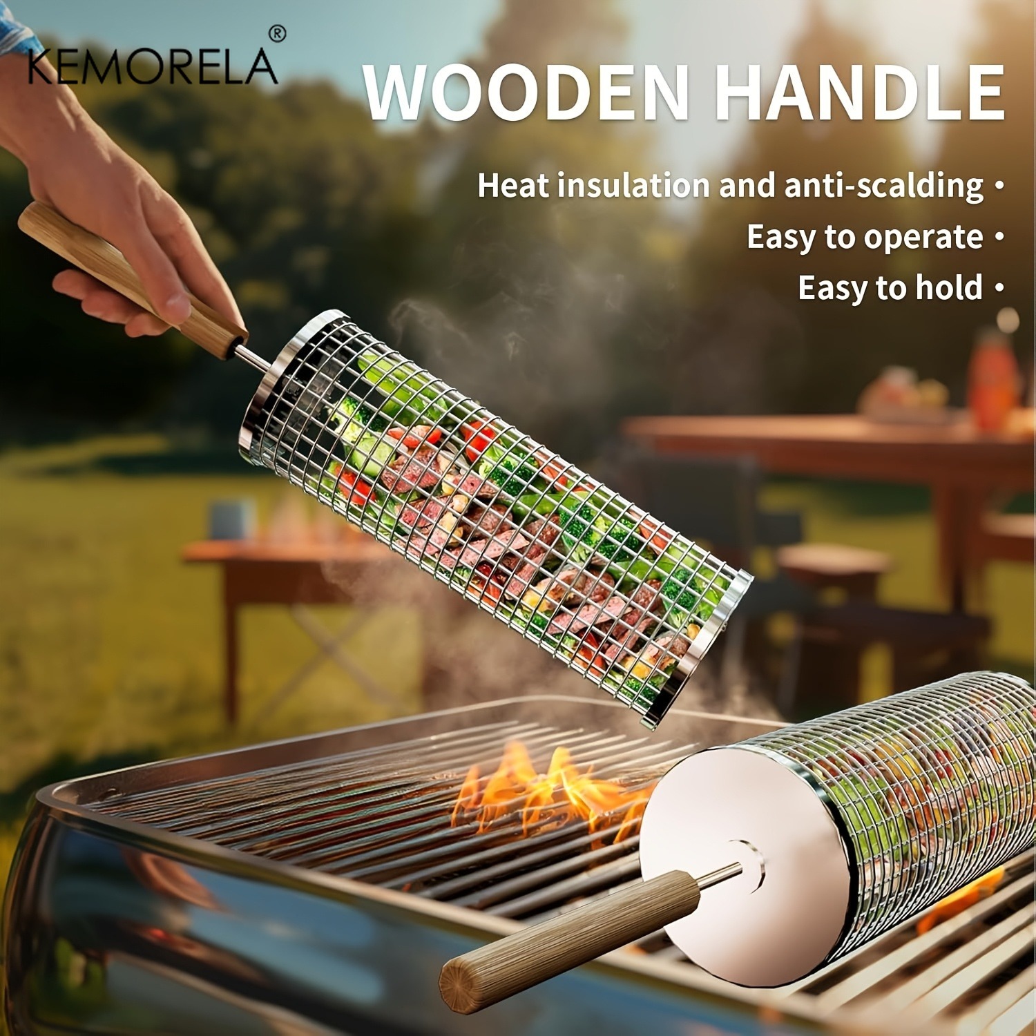 Round Barbecue Grill Basket Se - огляд і ціна Kitchen Baking Tray Rack