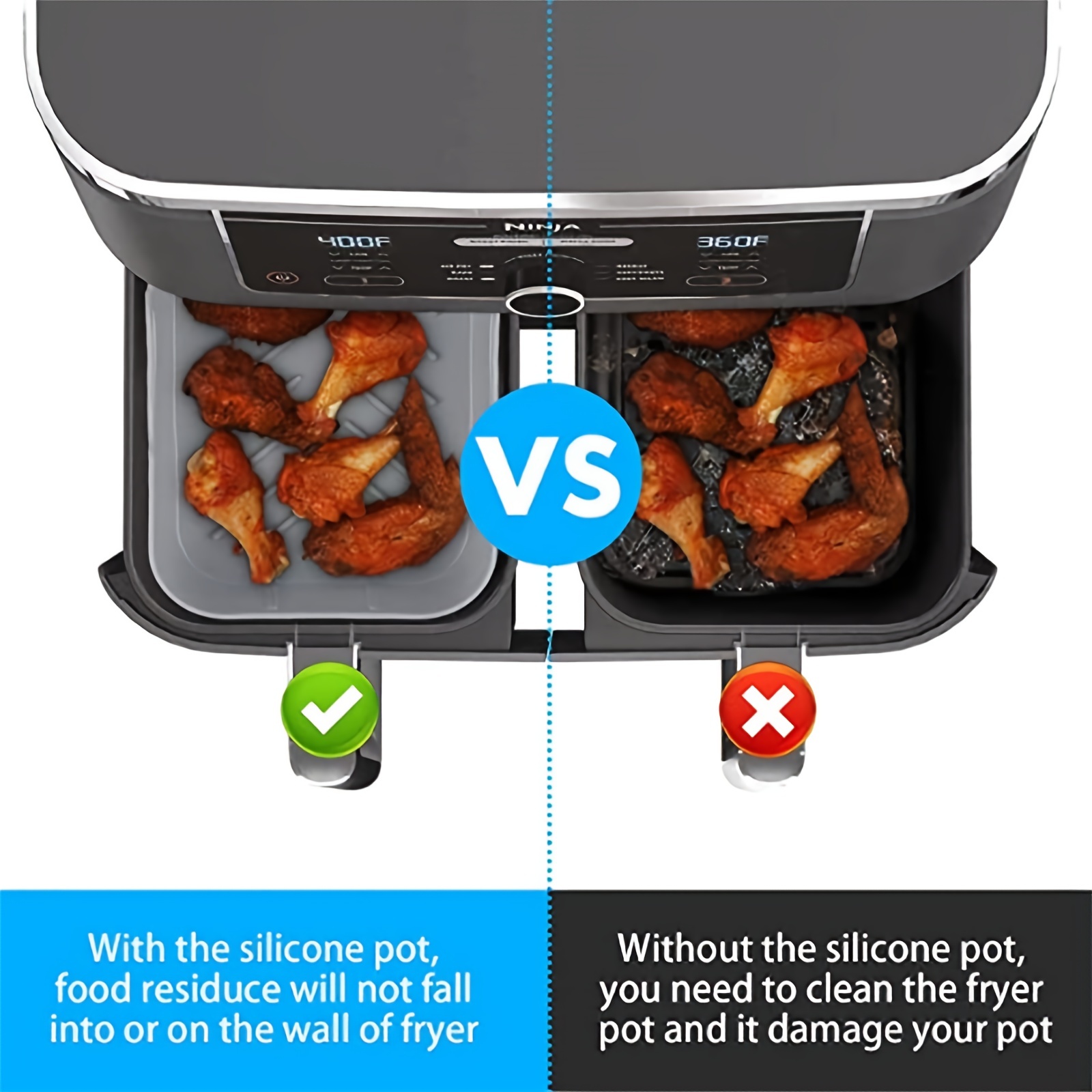 1/2Pcs Air Fryer Silicone Tray - огляд і ціна Kitchen Baking Tray