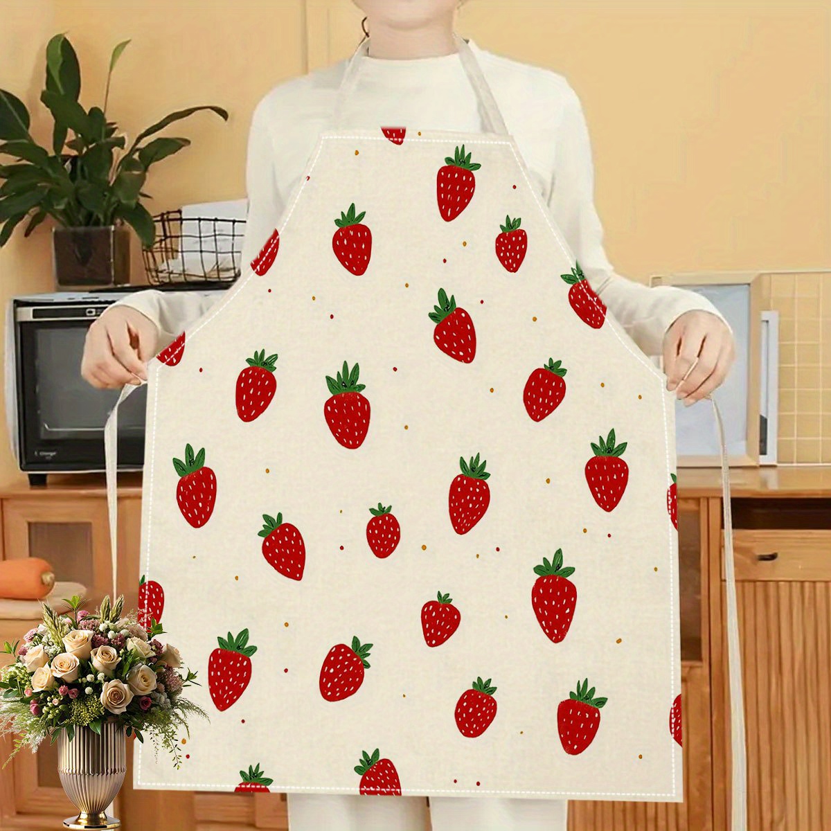 1pc Strawberry Apron Fruit Pat - огляд і ціна Baking Kitchen For Kids