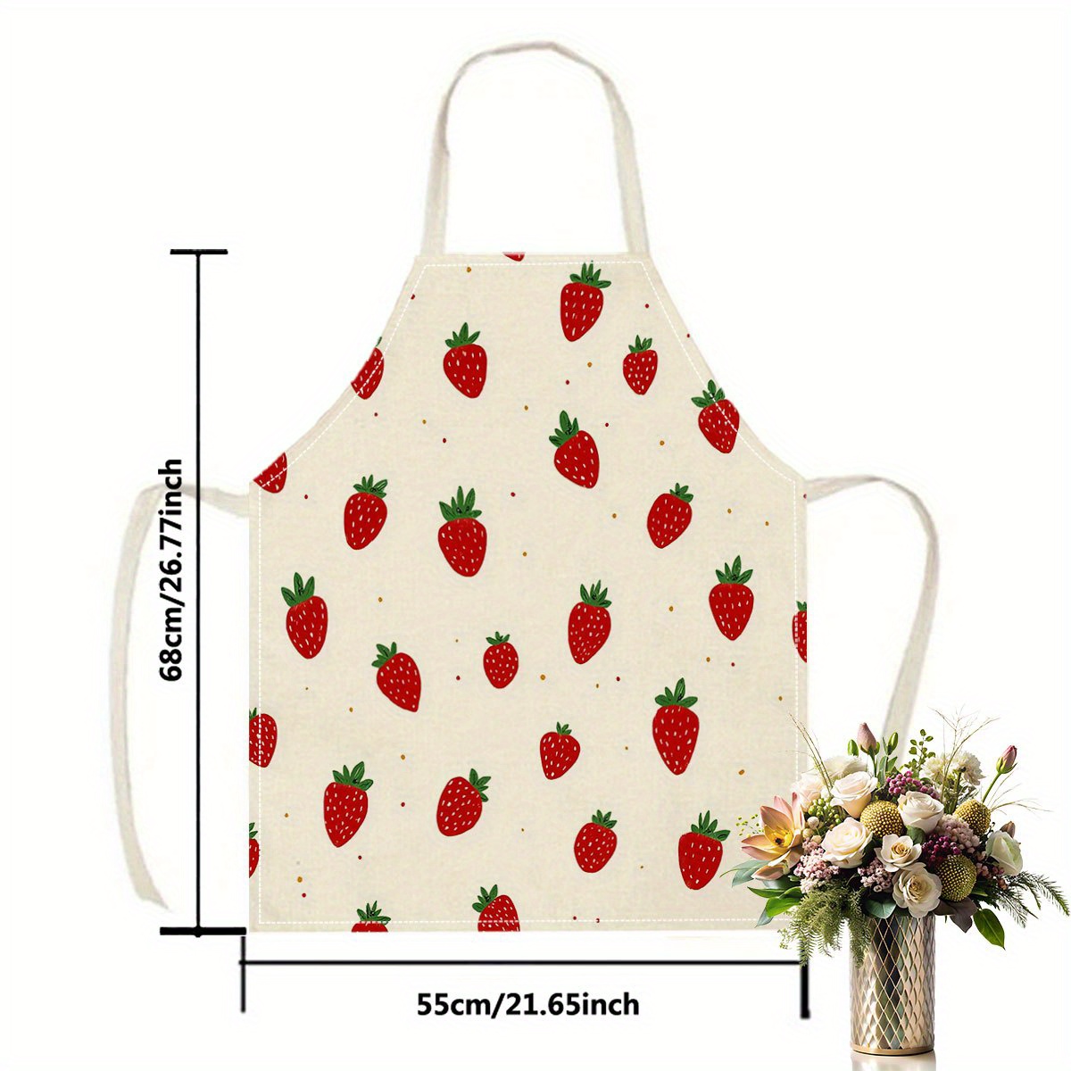 1pc Strawberry Apron Fruit Pat - огляд і ціна Baking Kitchen For Kids