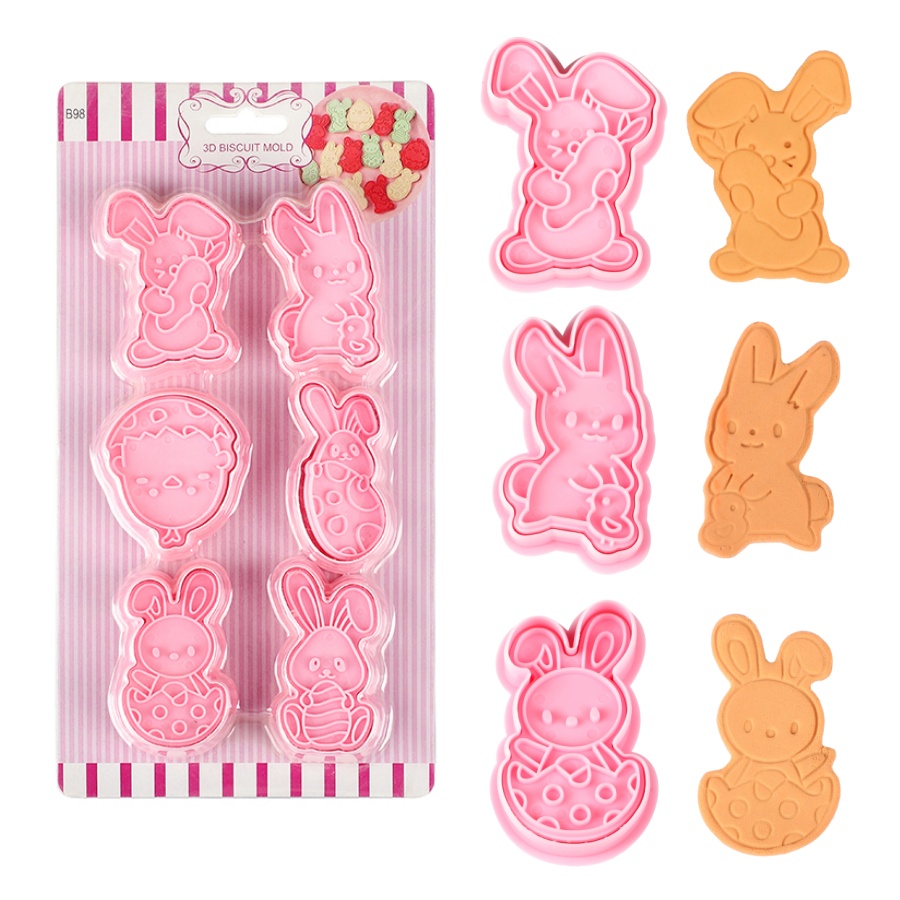 6pcs/Set Easter Bunny Cookie C - огляд і ціна Kitchen Baking Set