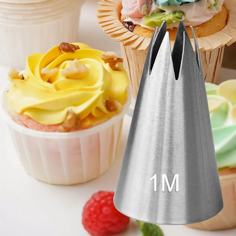 Large Size Open Star Cream Pas - огляд і ціна Decorating Tip Set
