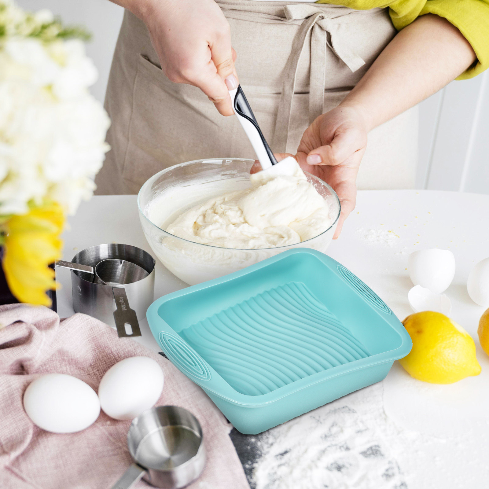 Square Silicone Cake Tin Bakin - огляд і ціна Kitchen Baking Tray