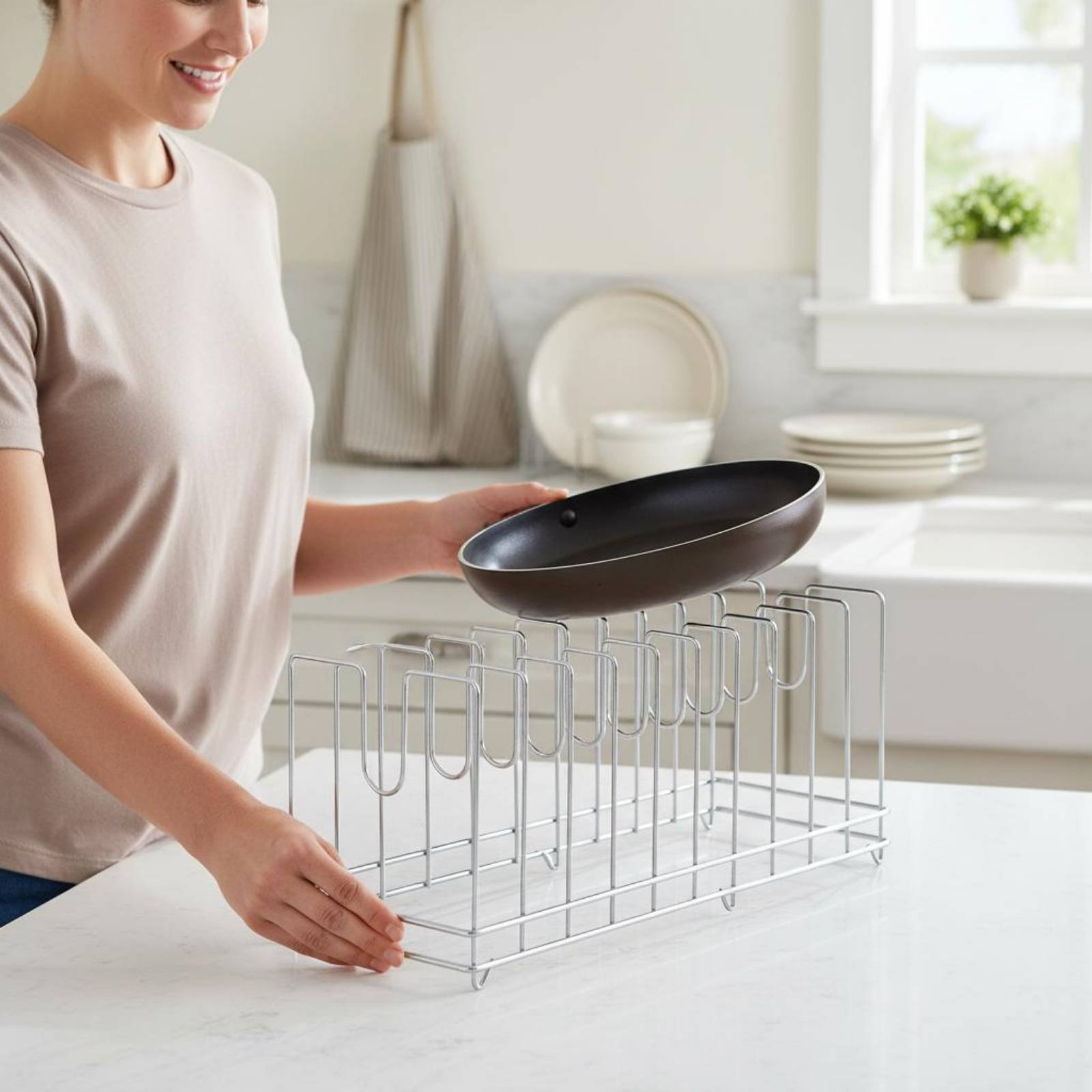 Pizza Pan Rack Space Saving Ba - огляд і ціна Kitchen Baking Tray Rack