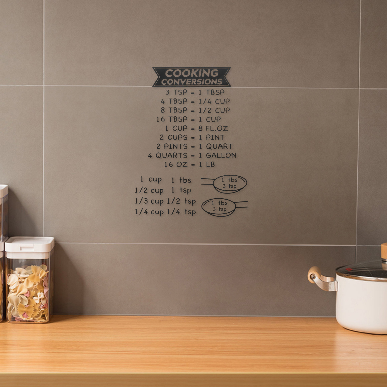 2Pcs Kitchen Conversion Chart  - огляд і ціна Kitchen Baking Conversion Chart
