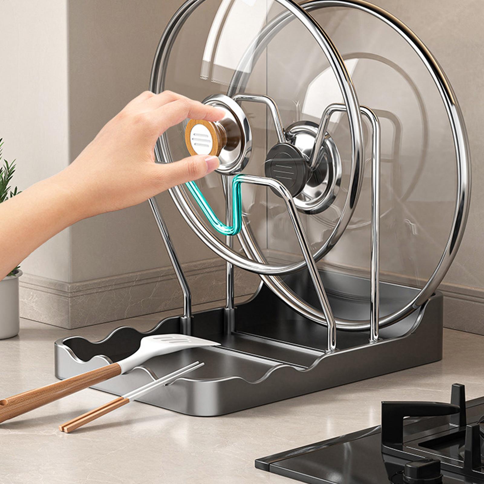 Pot Lid Organizer Vertical Spo - огляд і ціна Kitchen Baking Tray Rack