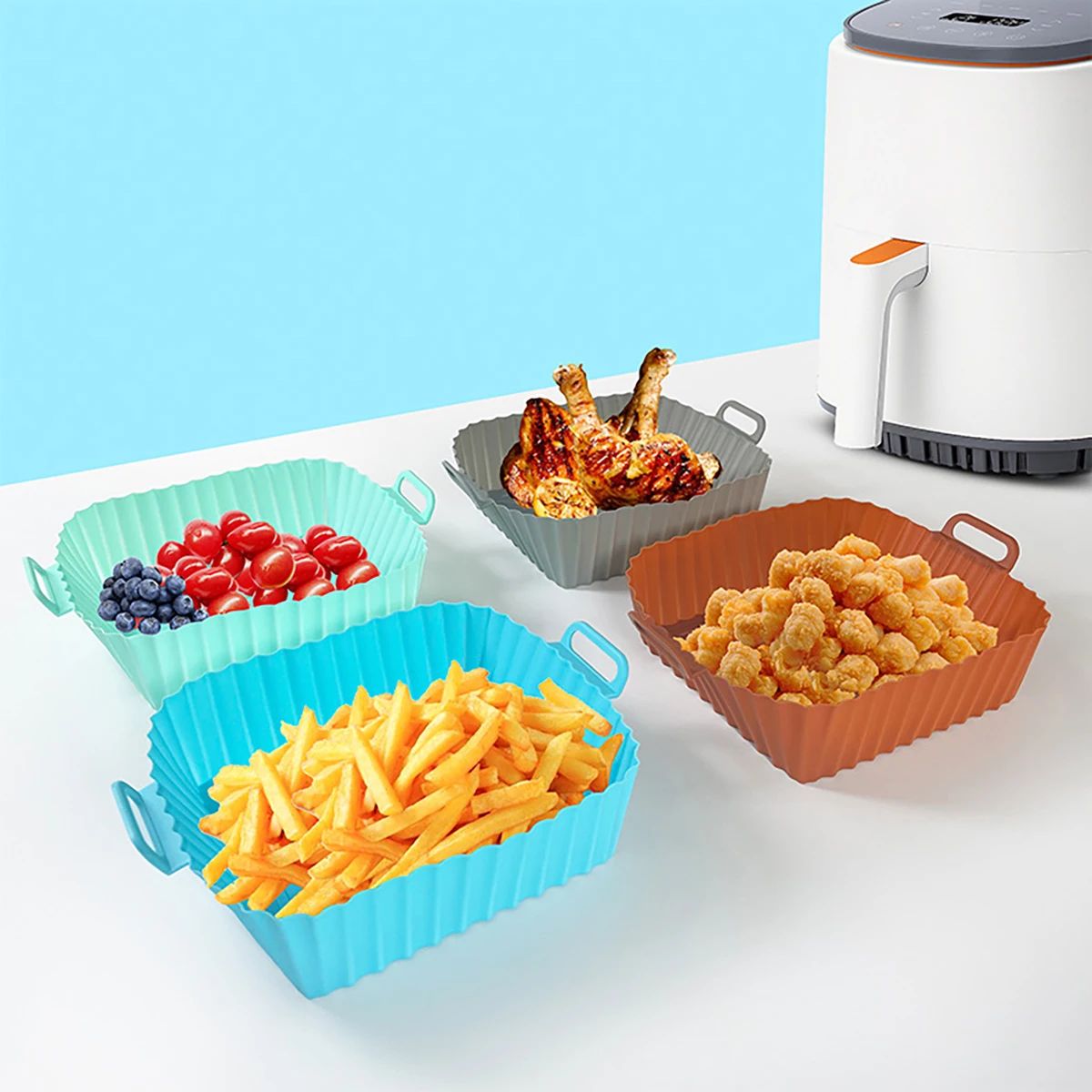 Silicone Fryer Mold Air Fryer  - огляд і ціна Kitchen Baking Tray